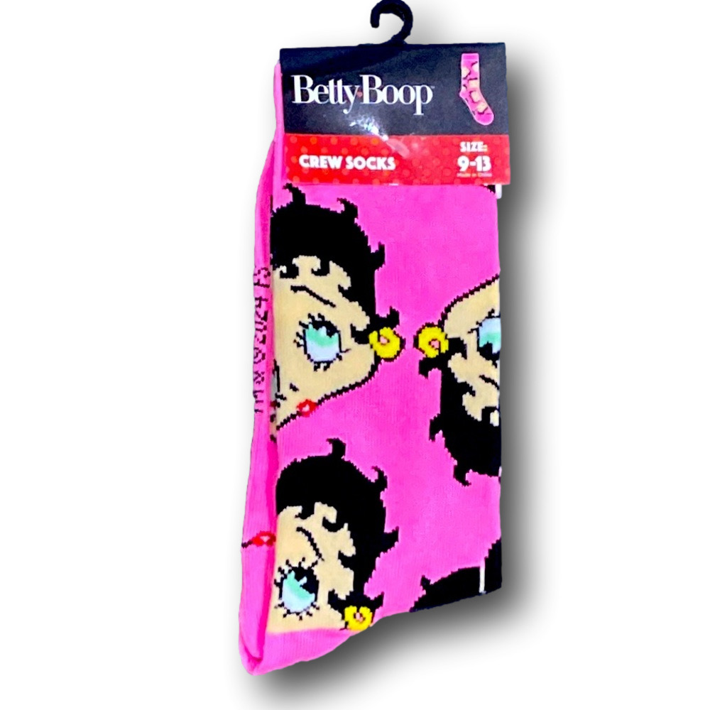 3/$20 Betty Boop Funny Novelty Crew Socks - NWT